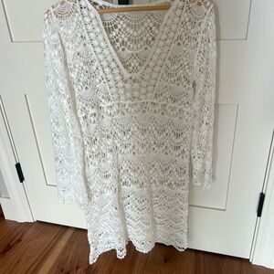 White Crochet Lace Dress